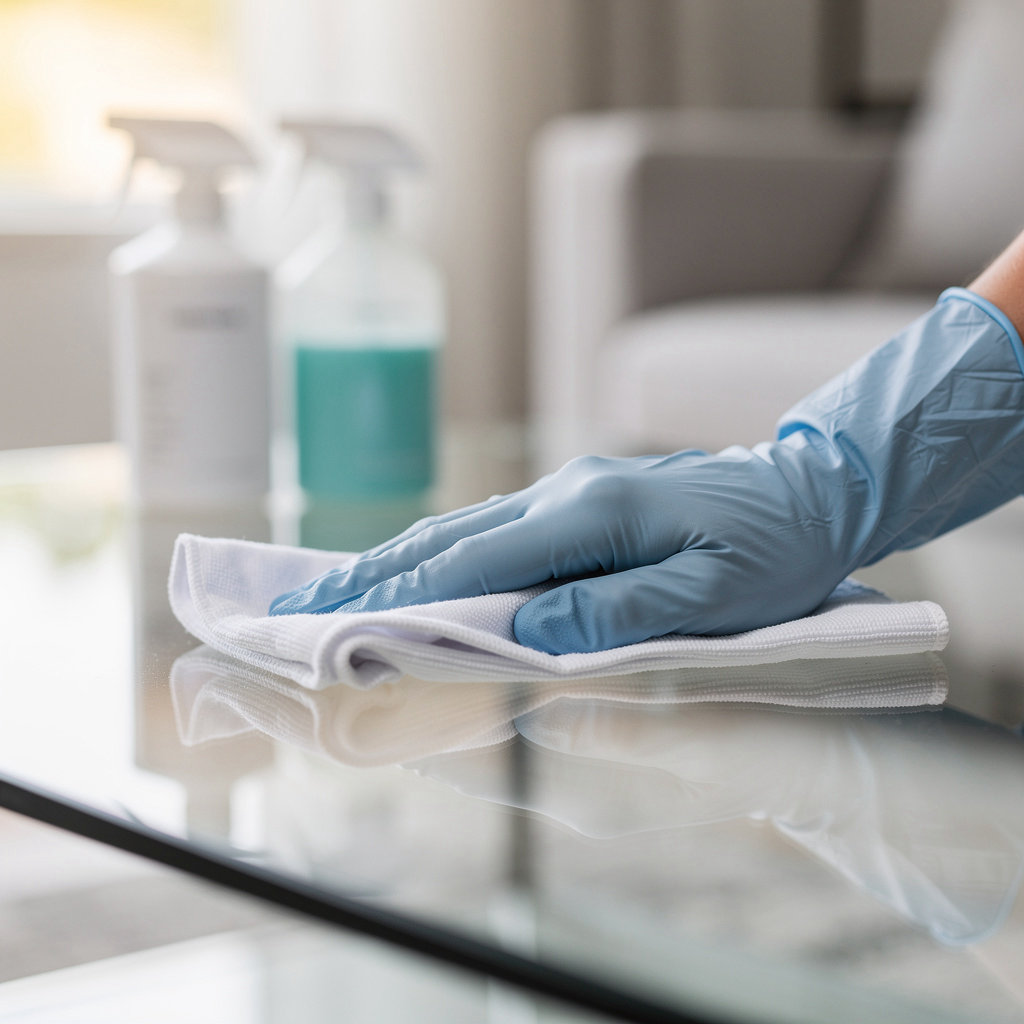 MAID FOR LA HOME AND OFFICE CLEANING SERVICE team member demonstrating professionalism and attention to detail during a home cleaning service in Los Angeles